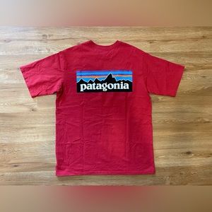 Patagonia Men's P-6 Logo Responsibili-Tee T-Shirt SUMAC RED Small 38504